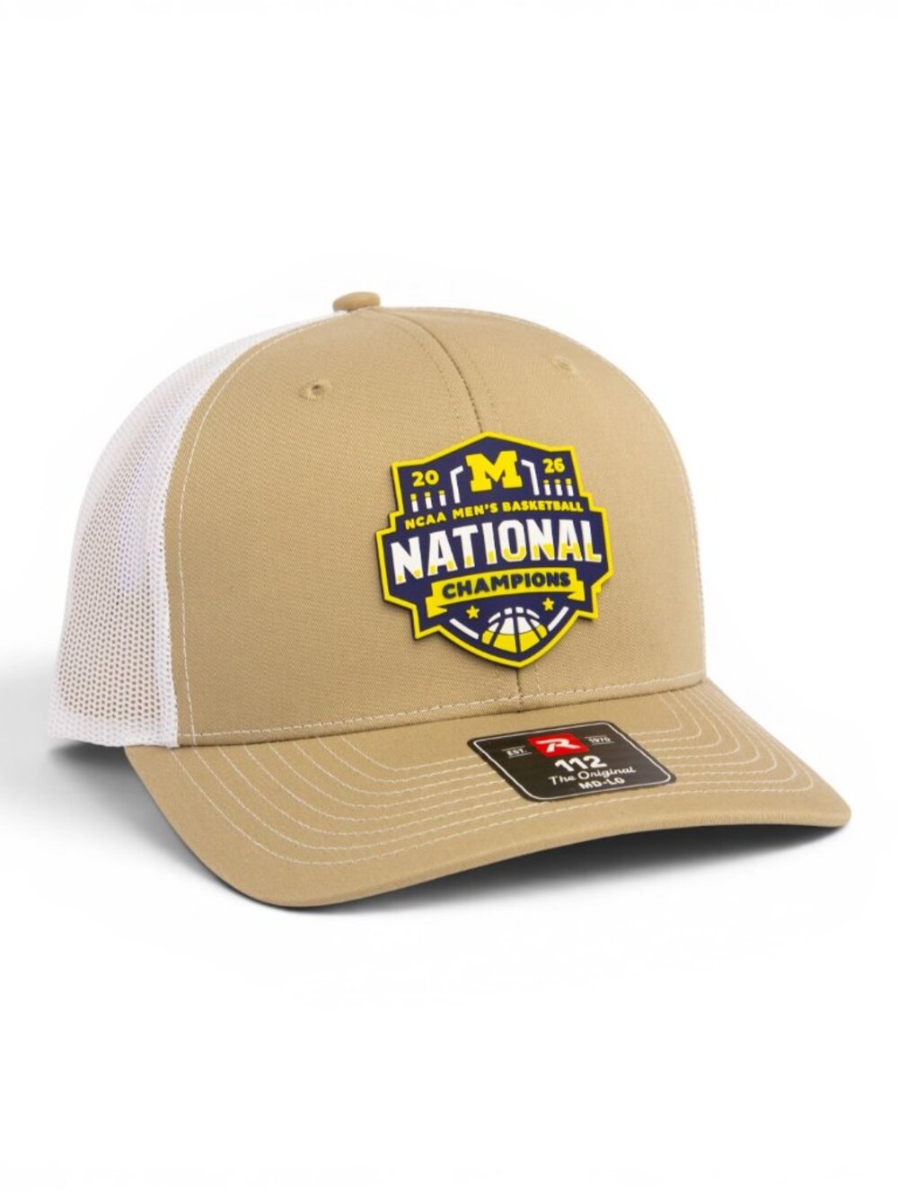 Michigan Wolverines 2026 Basketball National Champions 3D Snapback Trucker Hat